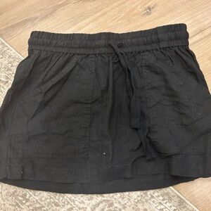 Black linen cotton on skirt size AU10 US6 USsmall